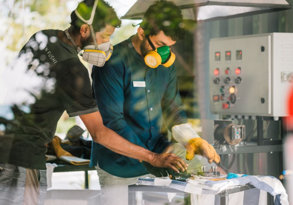 men working with machinery