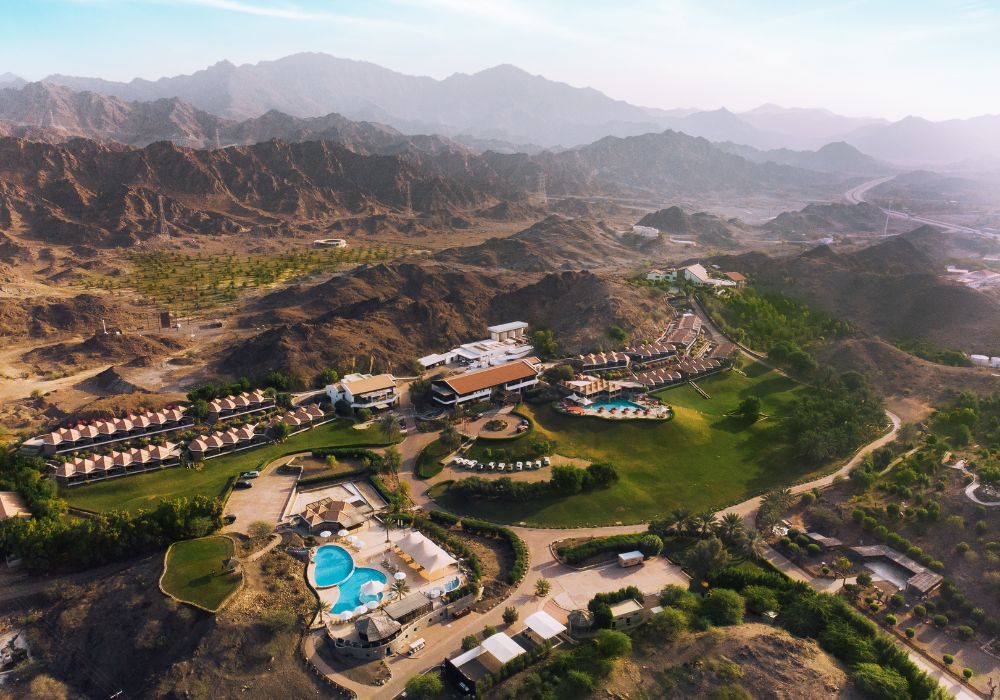 Luxury hotel resort in the mountains near Dubai luxury travel lifestyle pr